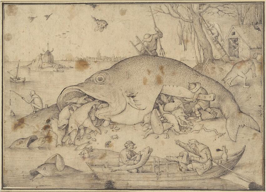 "Die großen Fische fressen die kleinen" (Pieter Breugel d. Ä. 1556)